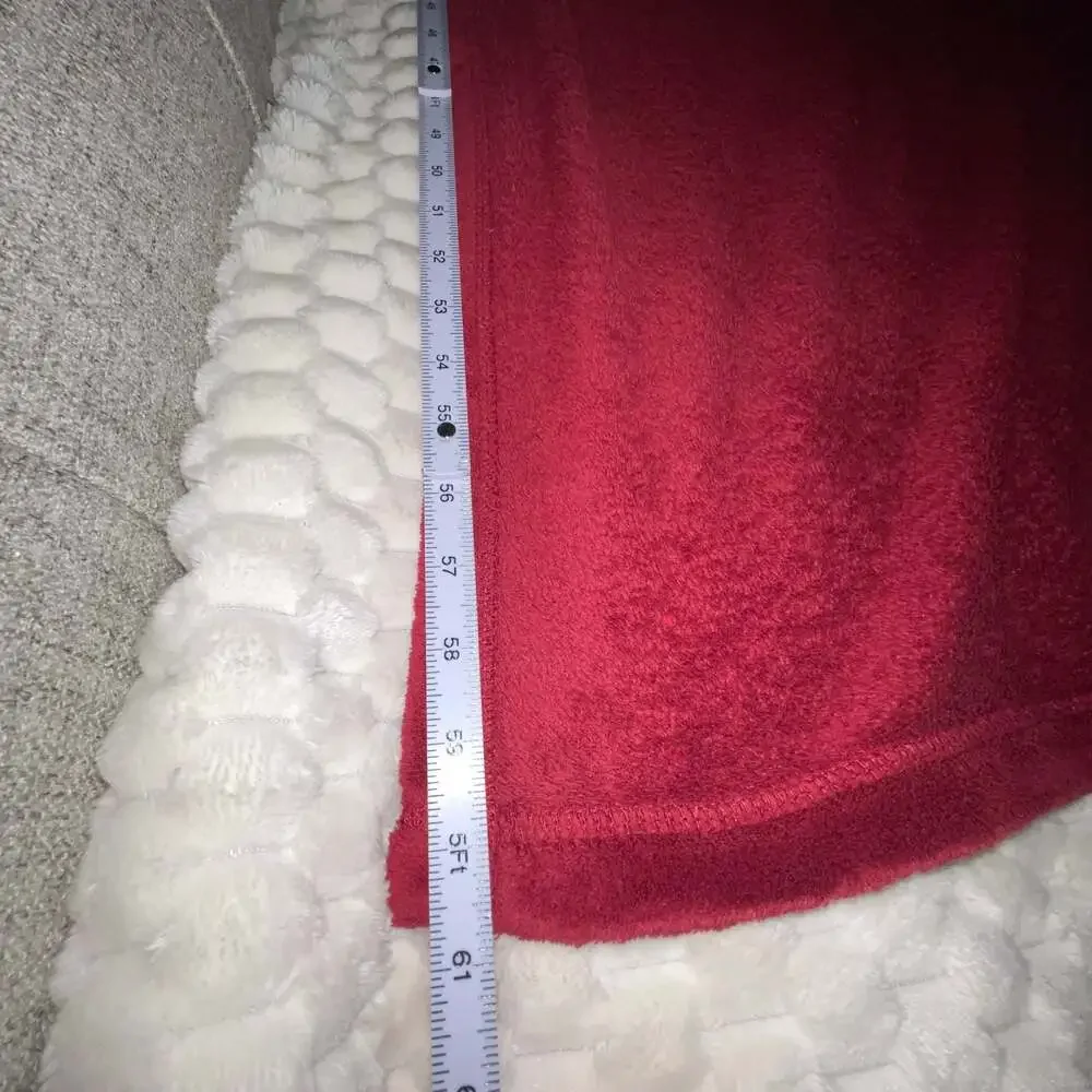 Nautica Red Fleece Throw Blanket